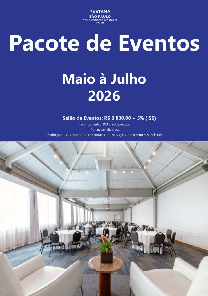 imagem mostra oferta especial de pacote de eventos no hotel pestana