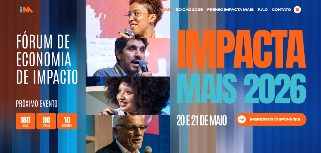 imagem mostra data, palestrantes e nome do evento impacta mais